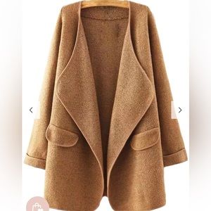 Goodnight Macaroon 'Tami' Marl Knit Wrapped Open Cardigan